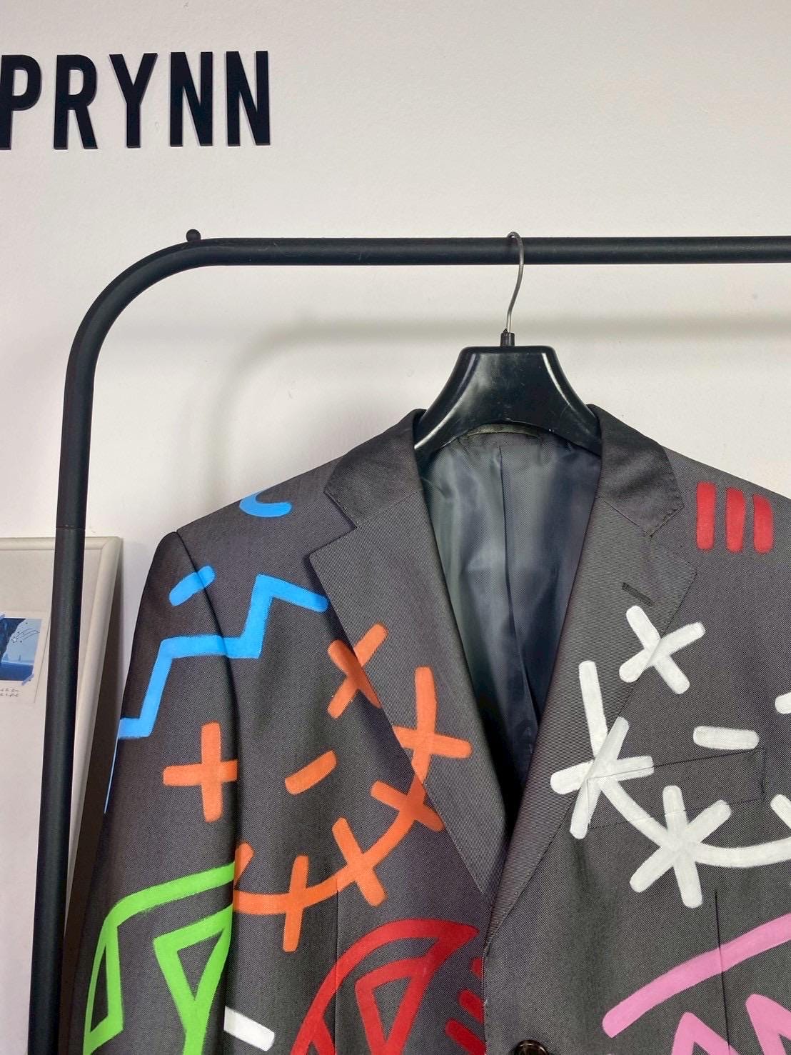 Reworked Blazer Hand Painted : Game Over