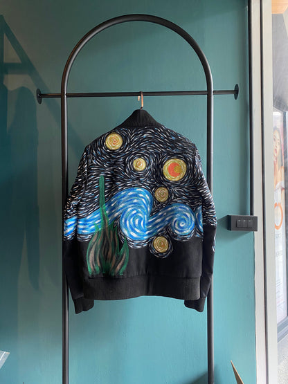 Varsity starry night hand painted.