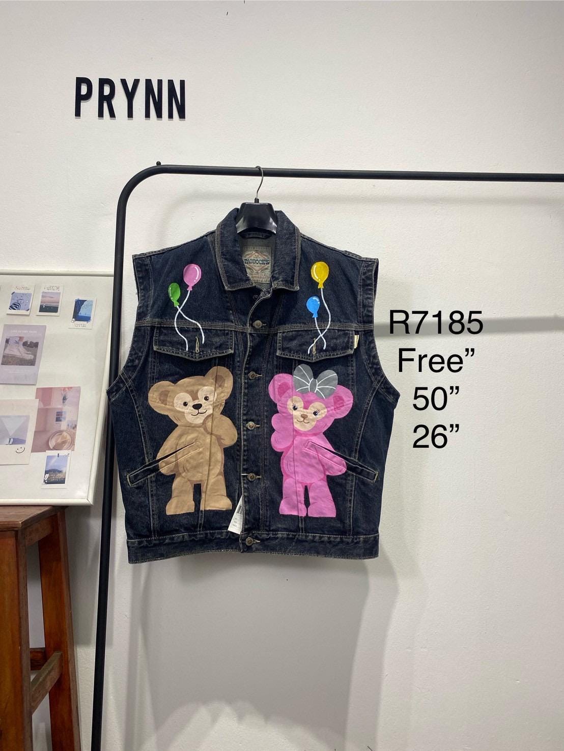 Reworked Jeans Hand Painted : Beary Bally