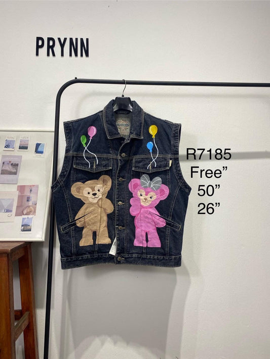 Reworked Jeans Hand Painted : Beary Bally