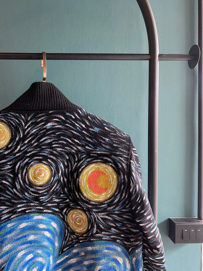 Varsity starry night hand painted.