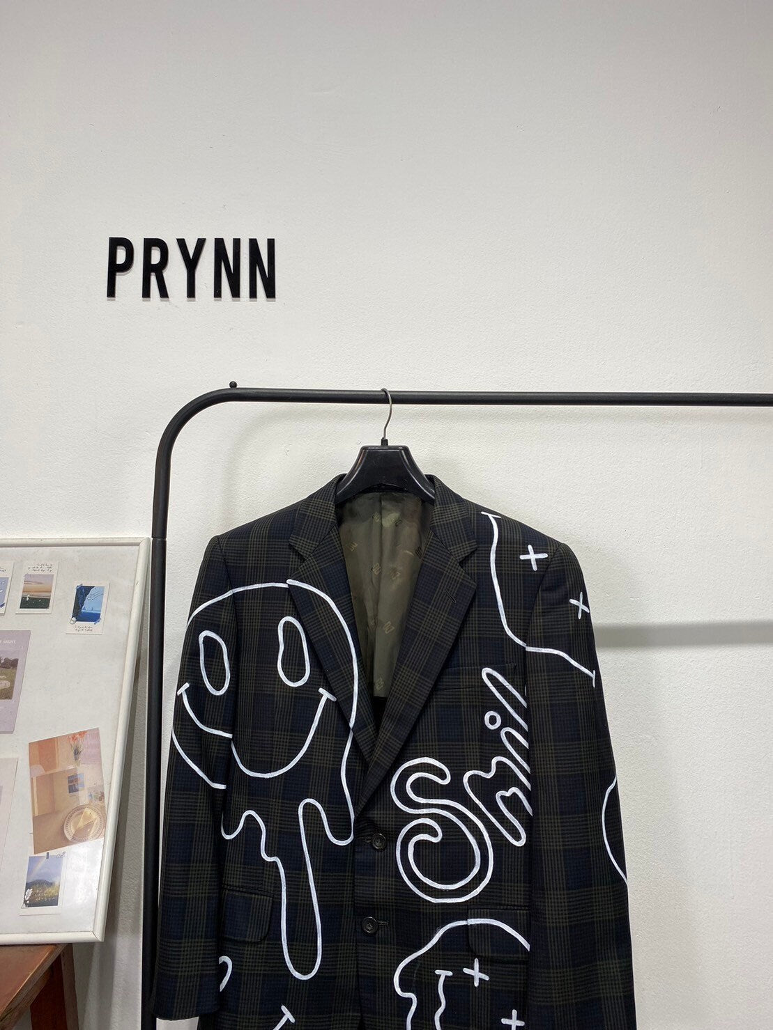 Reworked Blazer Hand Painted : Smiley