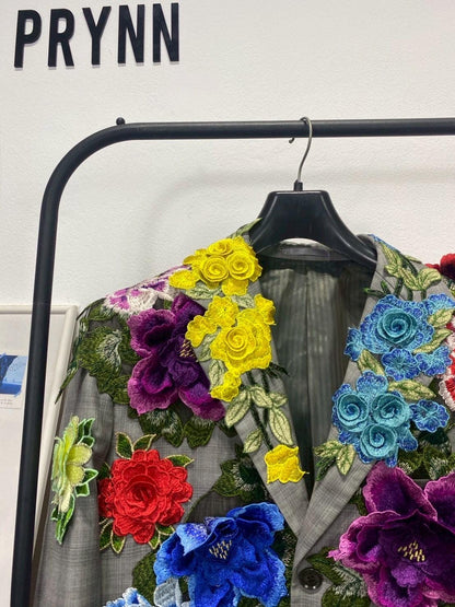 Reworked Blazer and Short Pants Hand Sewed : Jadin Floral