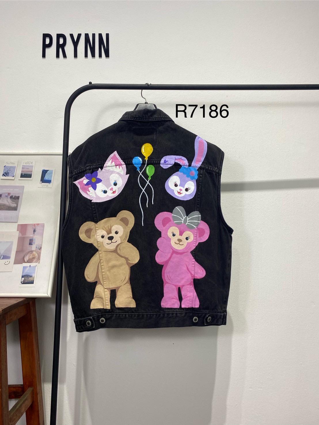 Reworked Jeans Hand Painted : Beary Bally