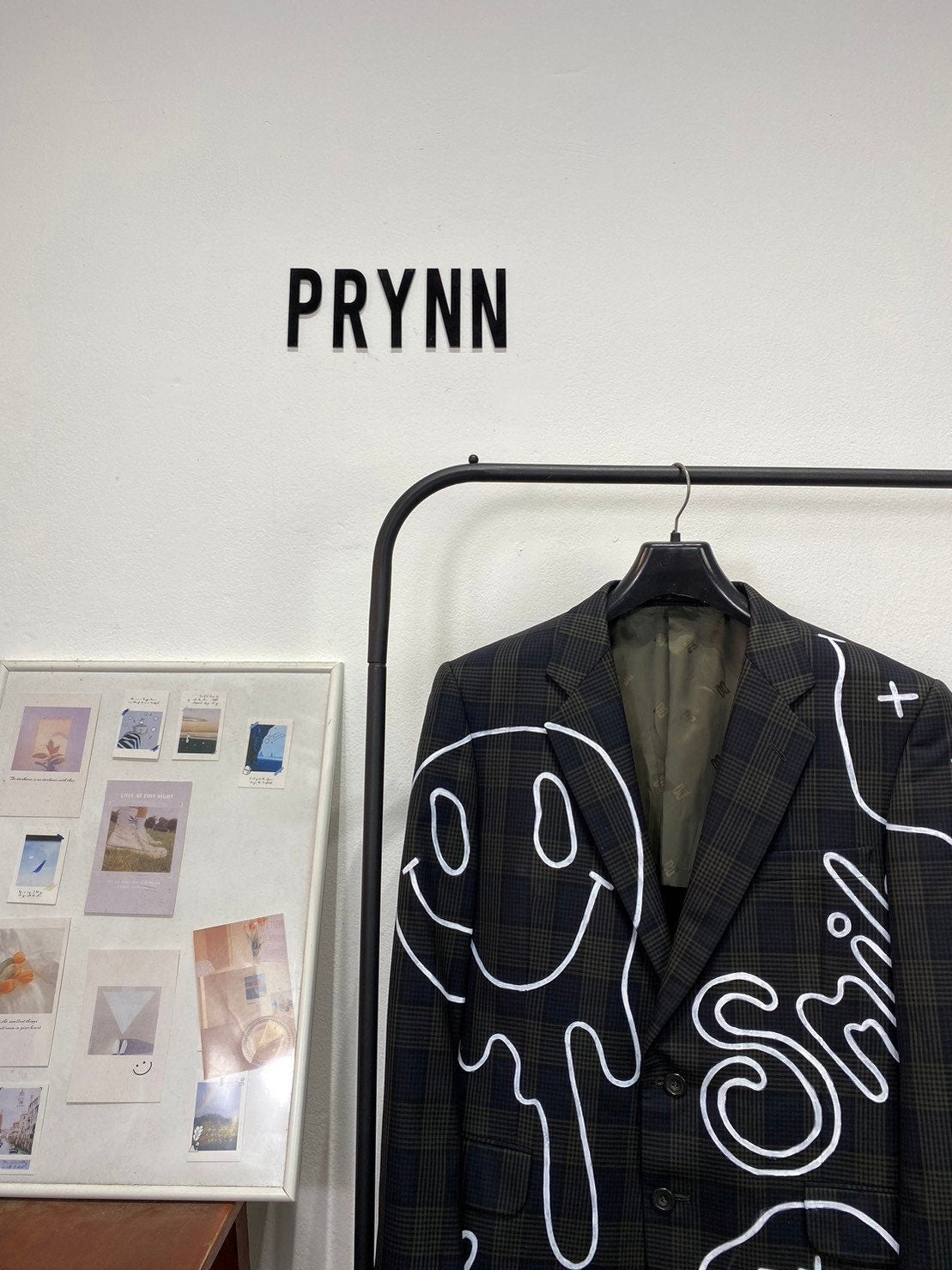 Reworked Blazer Hand Painted : Smiley