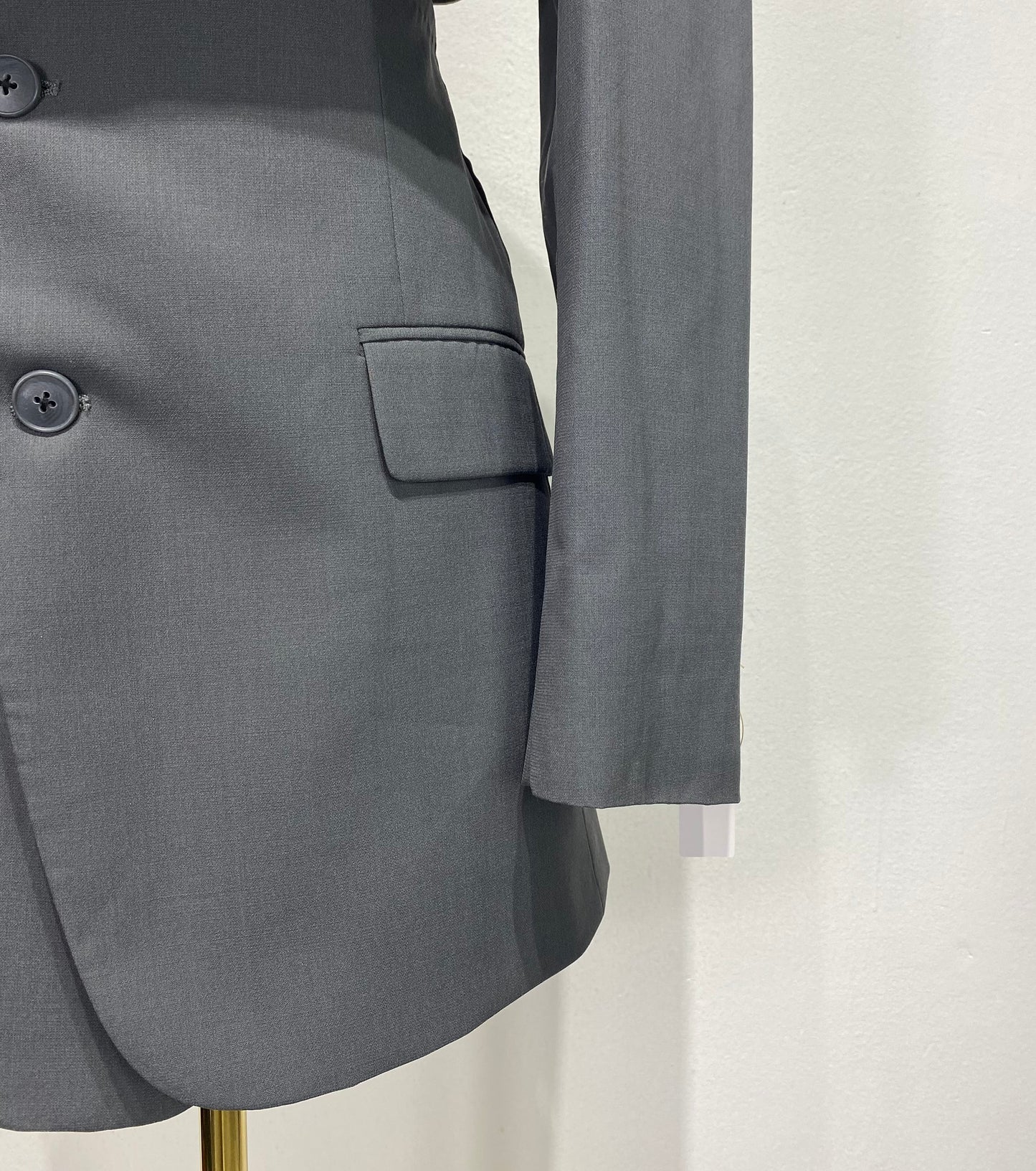 Reworked long sleeve blazer set, cropped blazer set skirt.