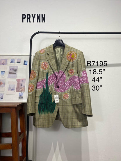 Reworked Blazer Hand Painted : Starry Night