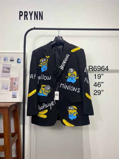 Reworked Blazer Hand Painted : Minions