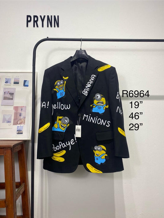Reworked Blazer Hand Painted : Minions