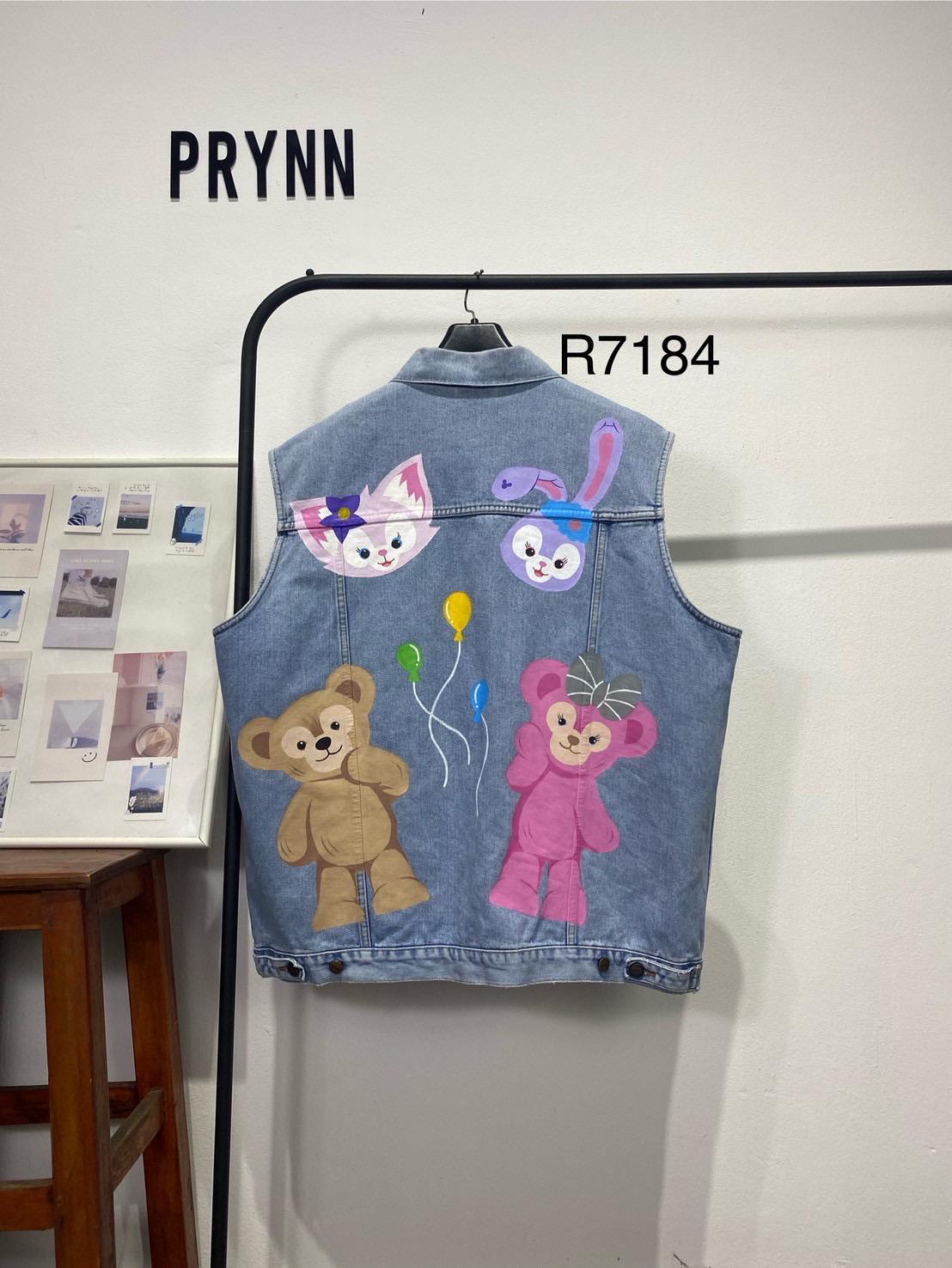 Reworked Jeans Hand Painted : Beary Bally