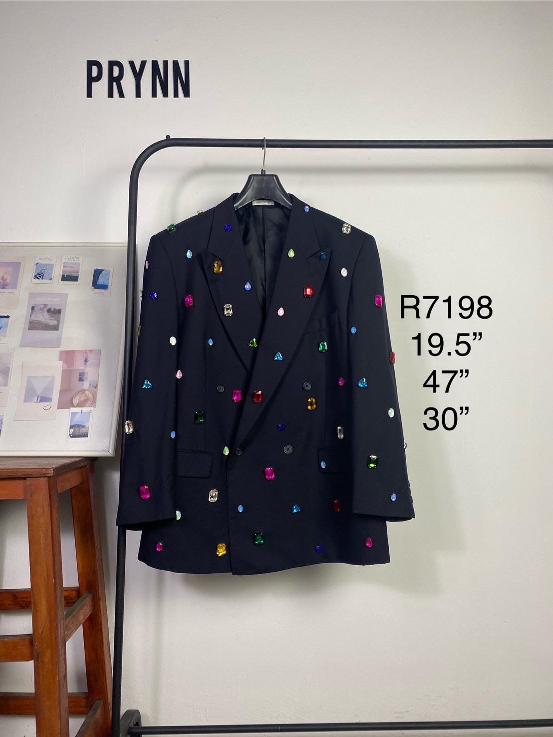 Reworked Blazer Hand Embroidered : Crystal