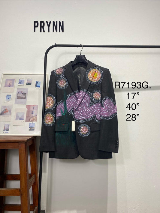 Reworked Blazer Hand Painted : Starry Night