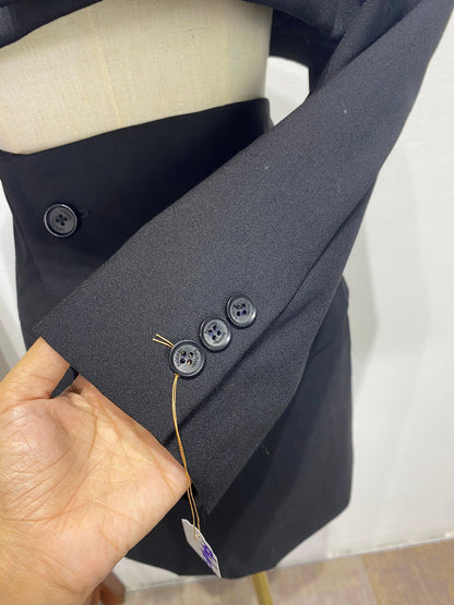 Reworked long sleeve blazer set, cropped blazer set skirt.