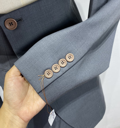 Reworked long sleeve blazer set, cropped blazer set skirt.