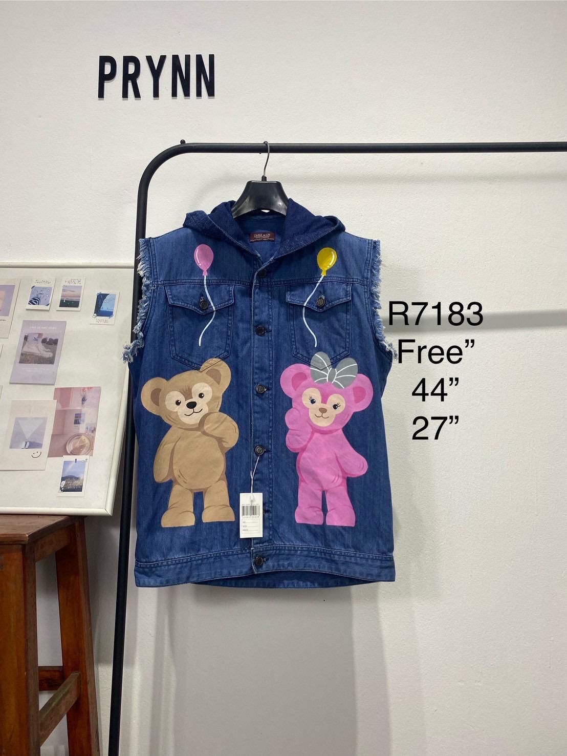 Reworked Jeans Hand Painted : Beary Bally