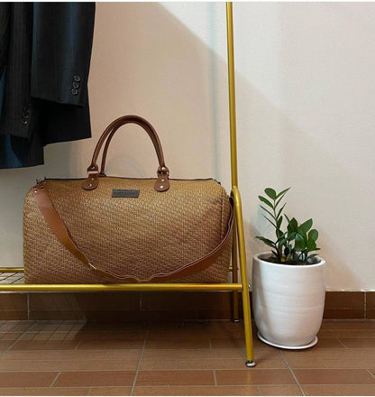 Rattan travel handbag big size