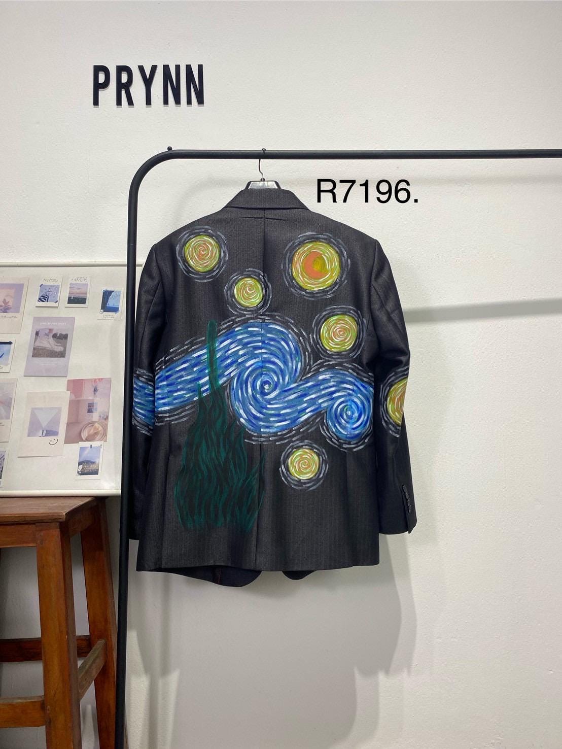 Reworked Blazer Hand Painted : Starry Night