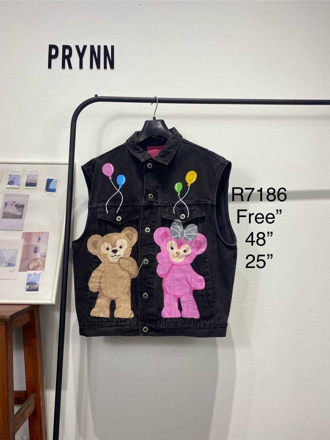 Reworked Jeans Hand Painted : Beary Bally