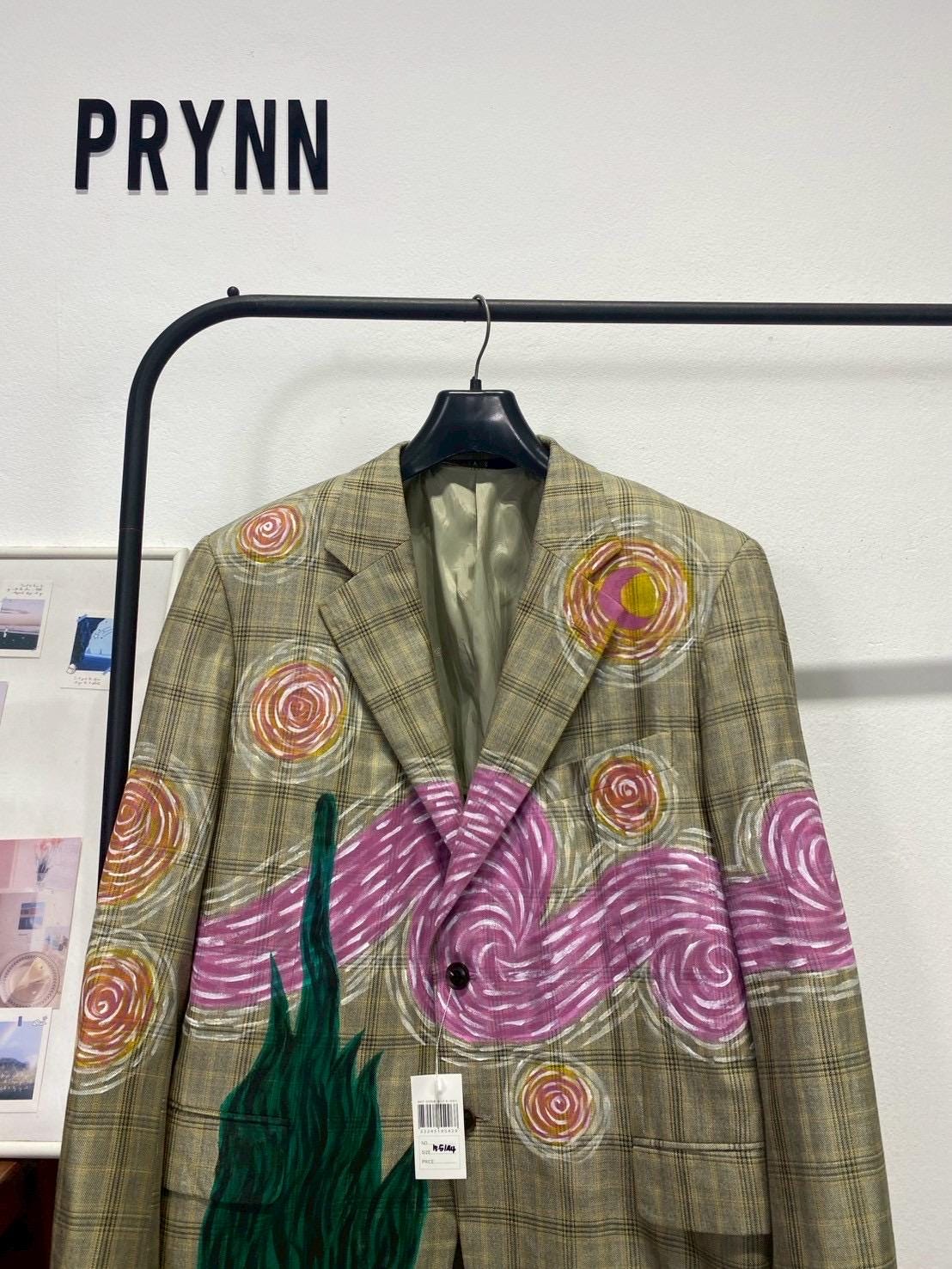 Reworked Blazer Hand Painted : Starry Night