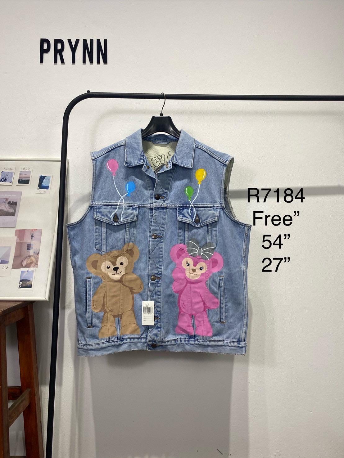 Reworked Jeans Hand Painted : Beary Bally