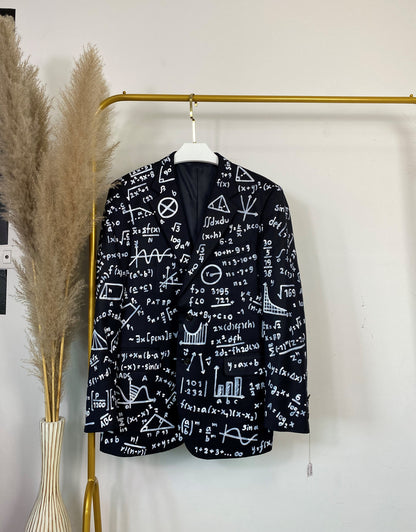 Unique hand painted blazer. Reworked oversized blazer