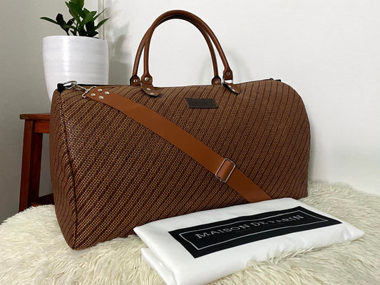Rattan travel handbag big size