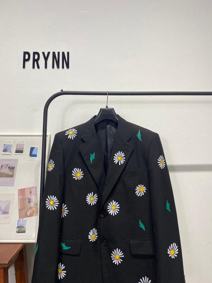 Reworked Blazer Hand Painted : Daisy World