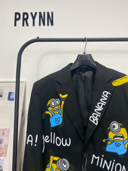 Reworked Blazer Hand Painted : Minions