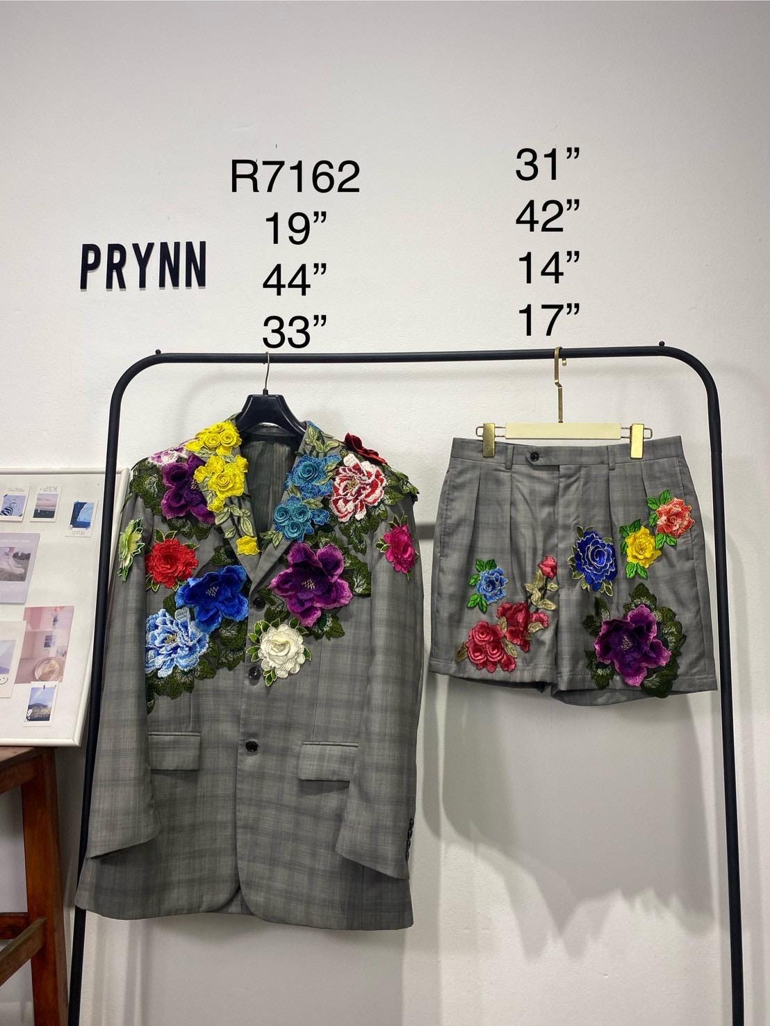 Reworked Blazer and Short Pants Hand Sewed : Jadin Floral