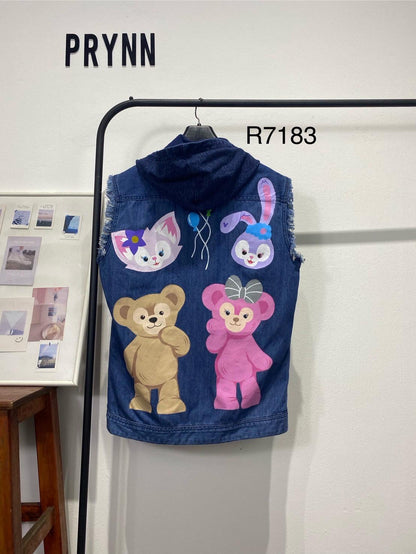 Reworked Jeans Hand Painted : Beary Bally