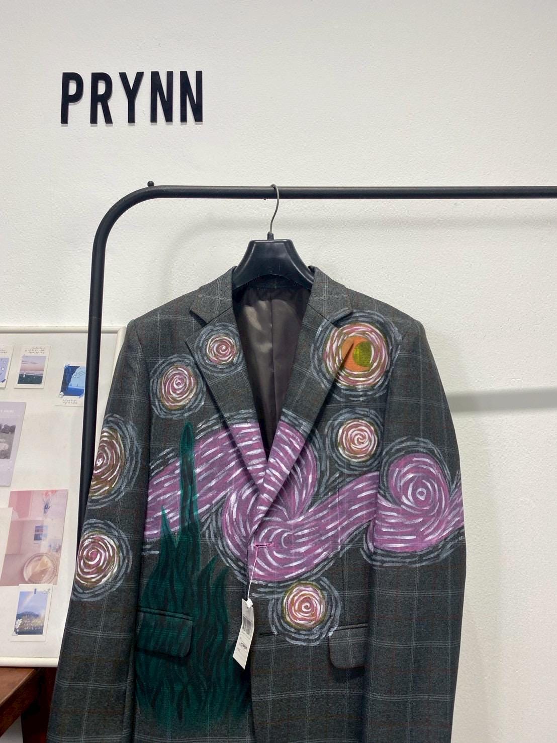 Reworked Blazer Hand Painted : Starry Night