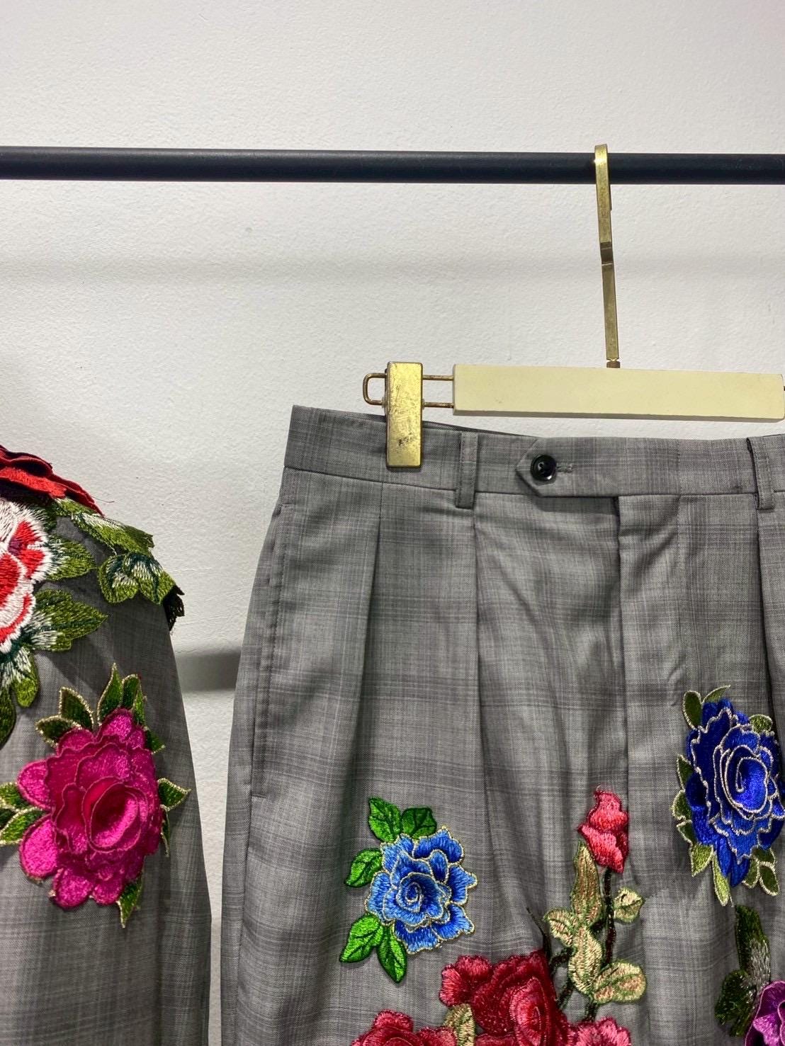 Reworked Blazer and Short Pants Hand Sewed : Jadin Floral