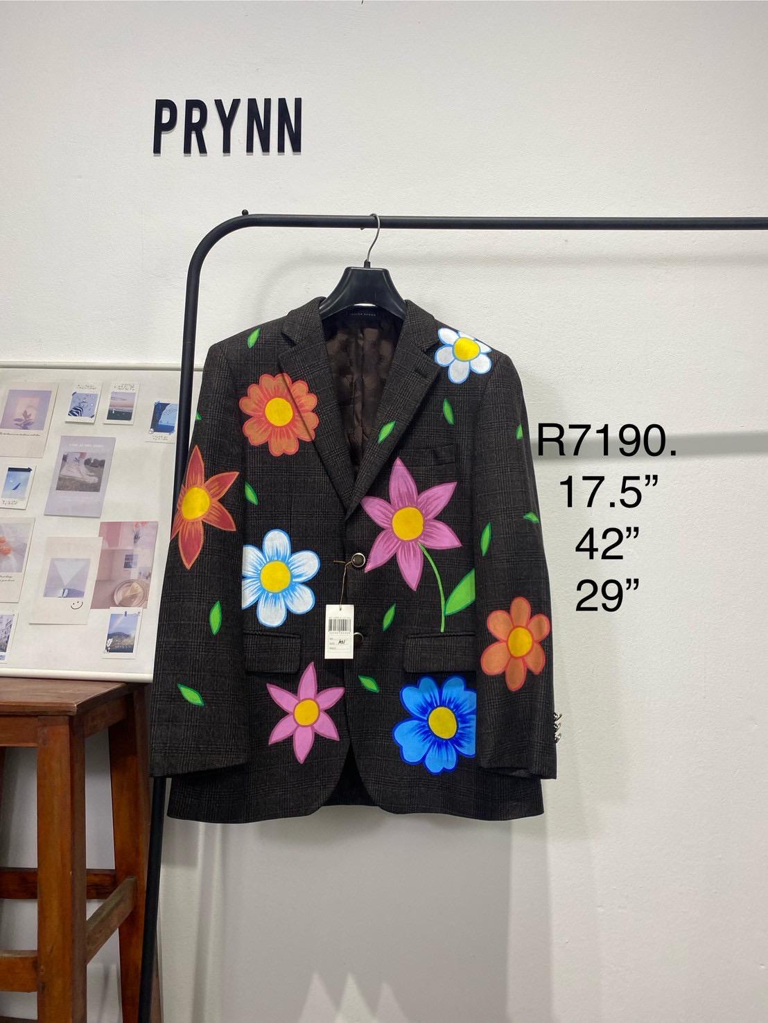 Reworked Blazer Hand Painted : Plenty Flowery