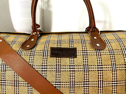 Rattan travel handbag big size